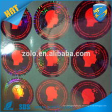 Hecho en la máquina de impresión de encargo de la etiqueta engomada del holograma de China para hacer la etiqueta engomada redonda del holograma